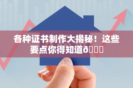 思明各种证书制作大揭秘！这些要点你得知道😎
